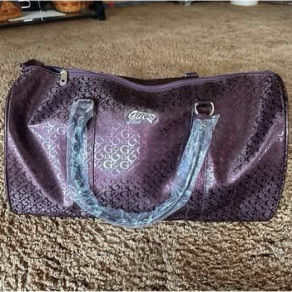 Guess Dark Purple / Burgundy Travel Duffle Bag